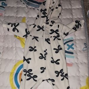Cozy Cream and Black Kids One Piece